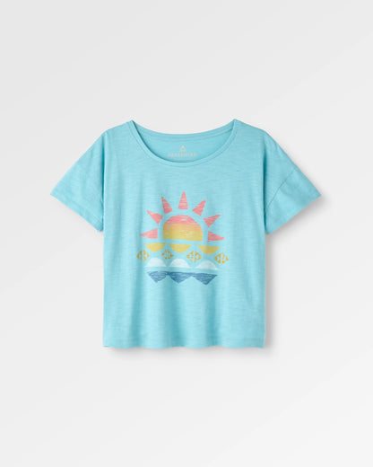 Sunray T-Shirt - Retro Blue  - Flatlay