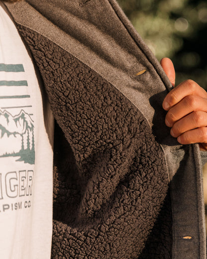 Freestyle Sherpa-Lined Overshirt - Grey Marl - Lifestyle