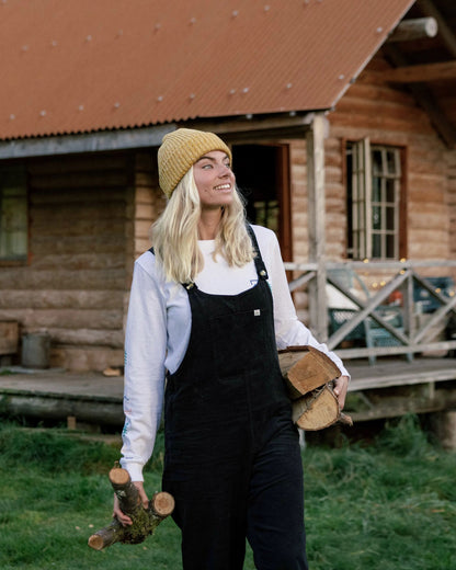 Meadows Cotton Cord Dungarees - Black - Lifestyle