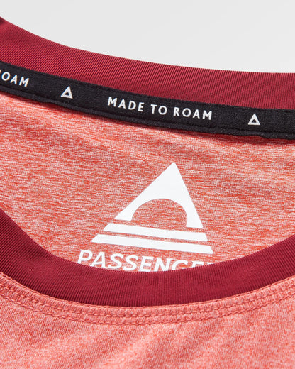 Classic Active T-Shirt - Mineral Red Marl - Flatlay