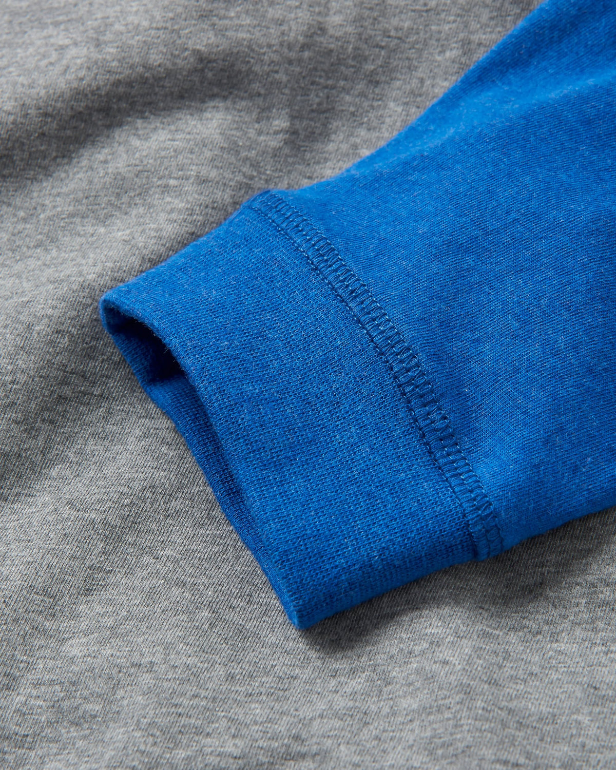 Yuca Cotton LS T-Shirt - Azure Blue Marl - Flatlay