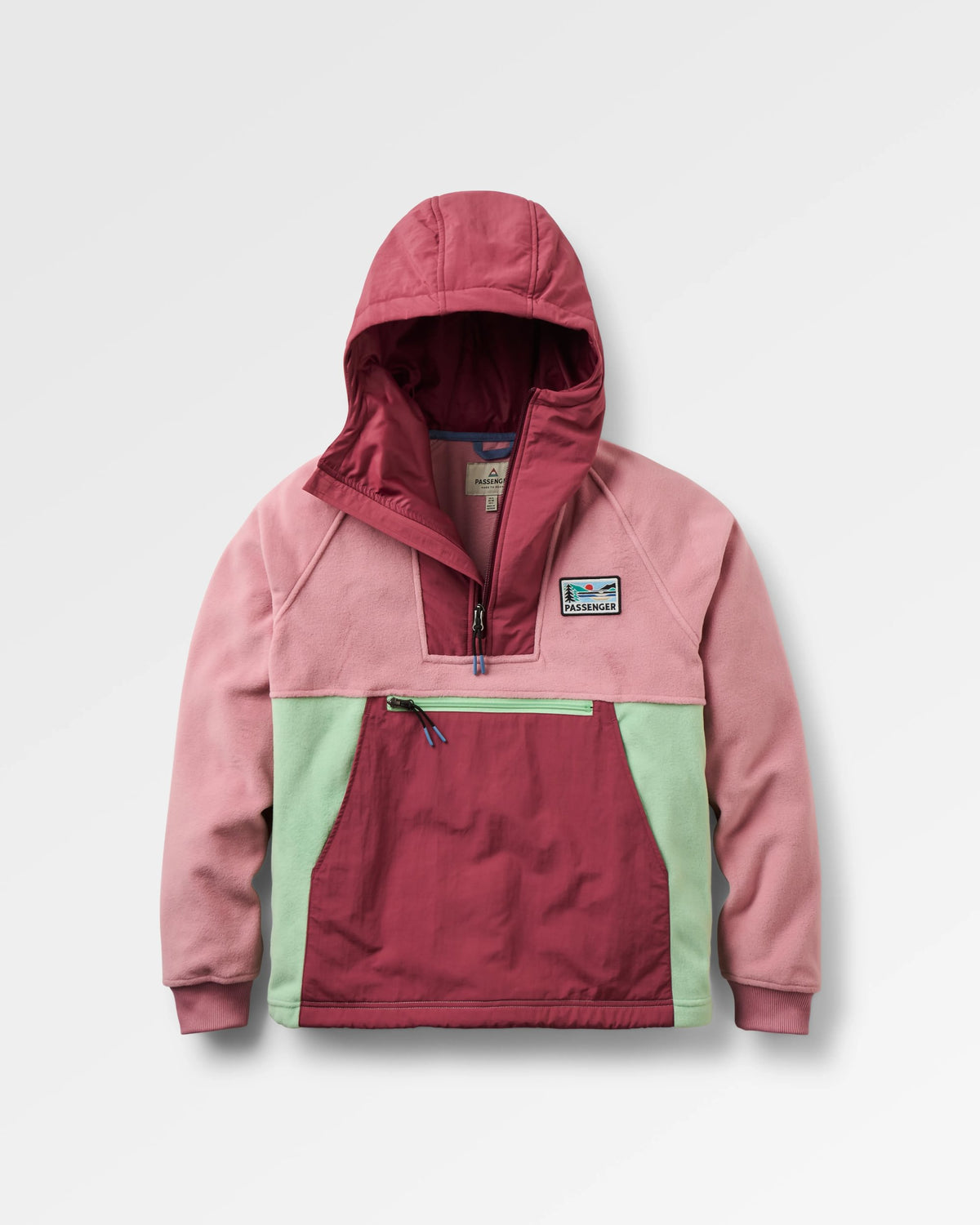 Alexander Hooded Polartec® Fleece - Pink Haze - Flatlay