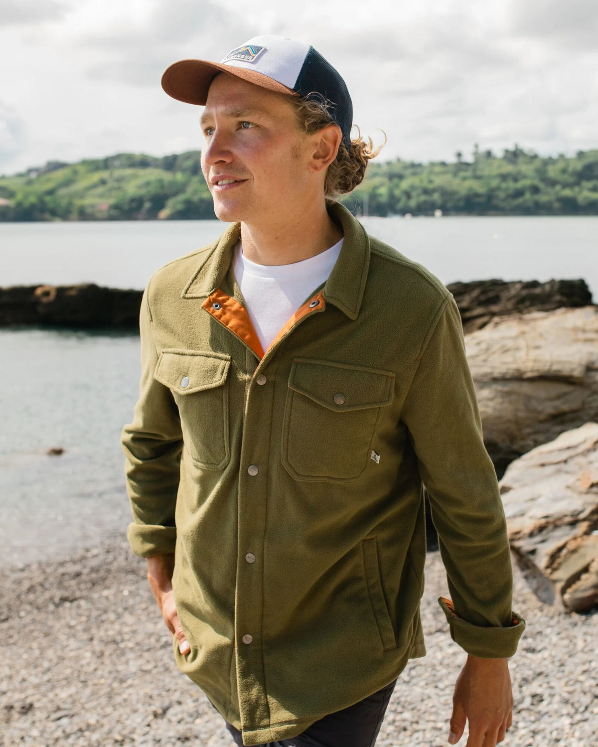 Maple Polar Fleece Shirt - Khaki - Lifestyle