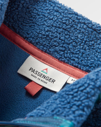Born Explorer Polar-Lined Sherpa Fleece - Dark Denim - Flatlay