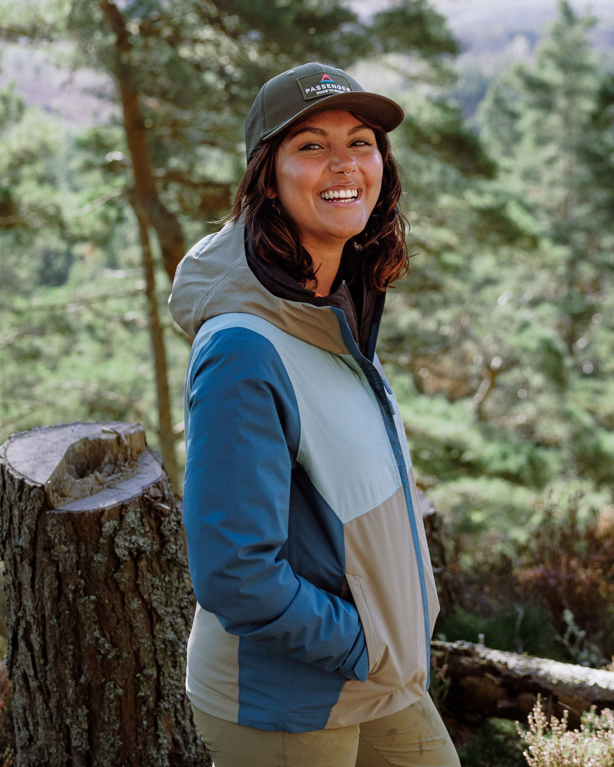 Rainstorm Waterproof Jacket - Tidal Blue/Arctic/Dusty Olive - Lifestyle