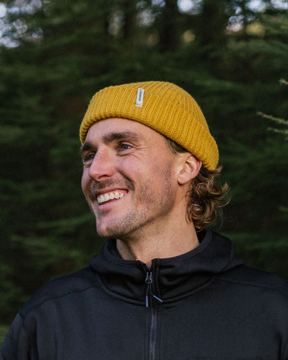 Compass Beanie - Mustard Yellow - Lifestyle - Male