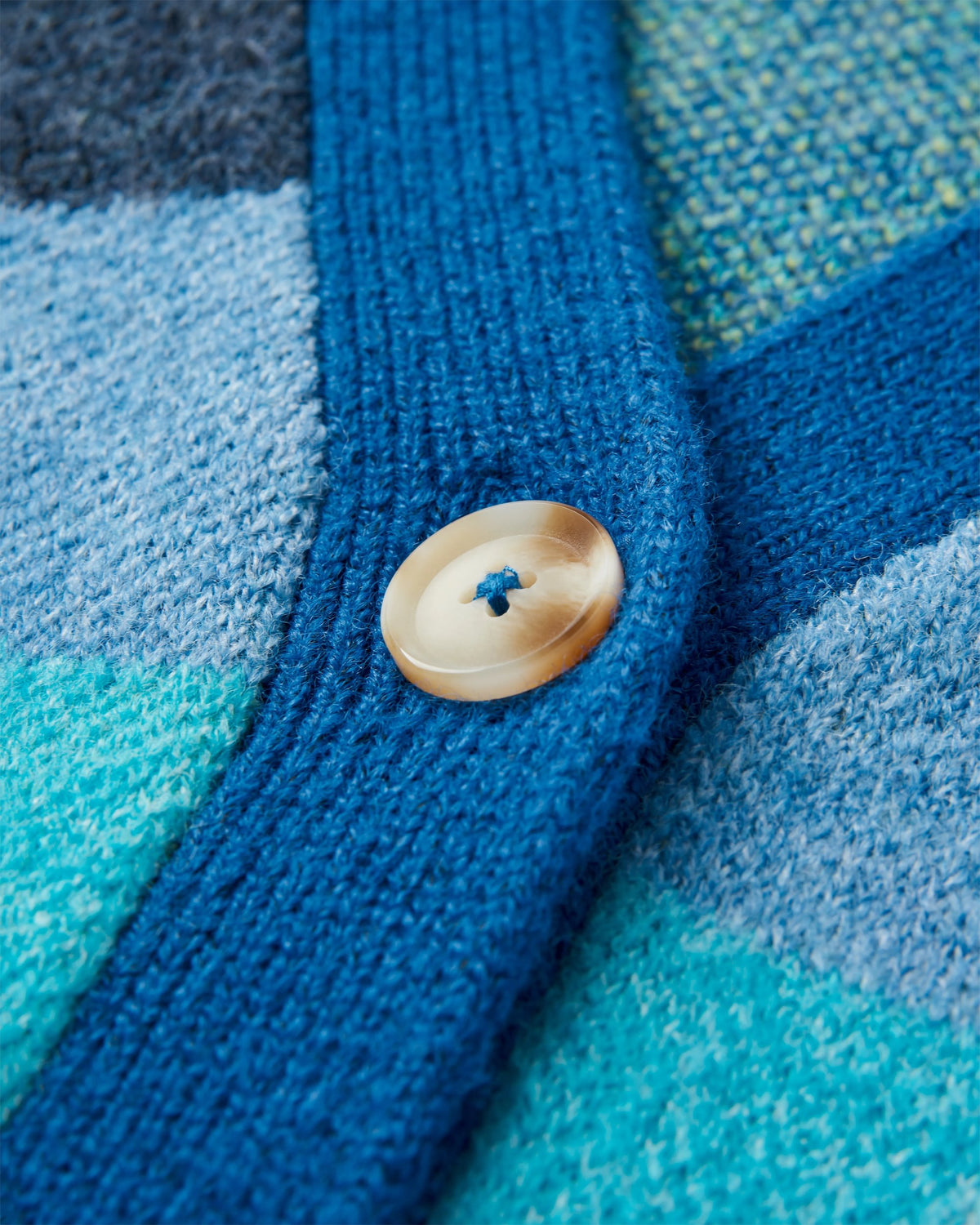 Scenic Knitted Cardigan - Scenic Azure Blue - Flatlay