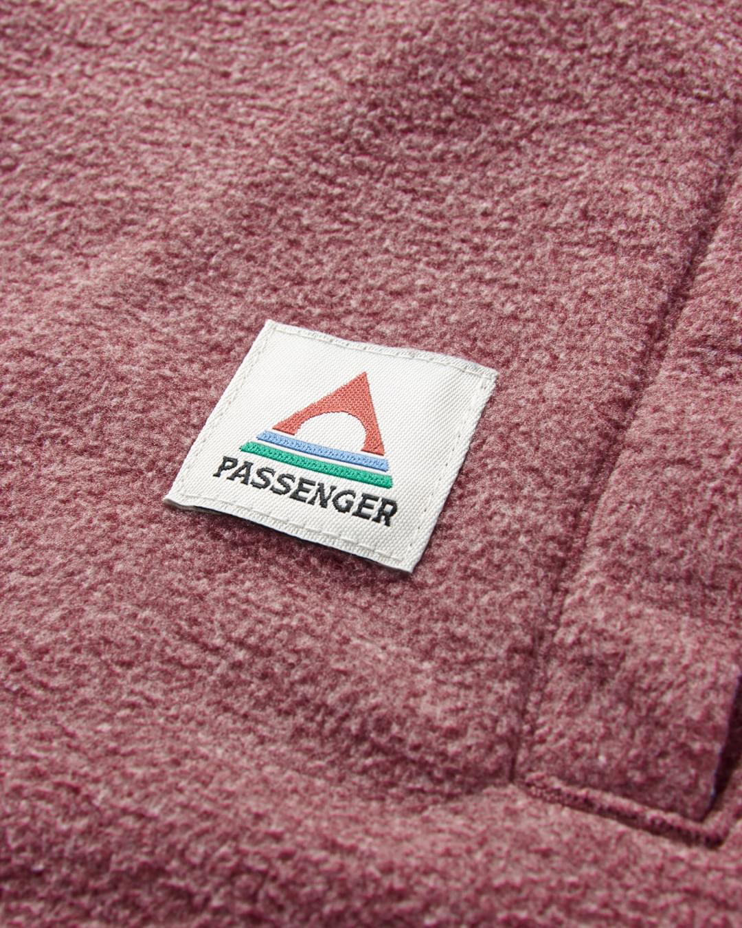 Maple Polar Fleece Shirt - Wine Marl - Flatlay