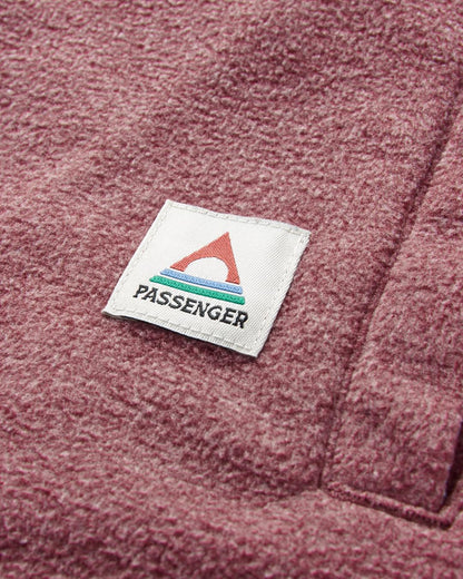Maple Polar Fleece Shirt - Wine Marl - Flatlay