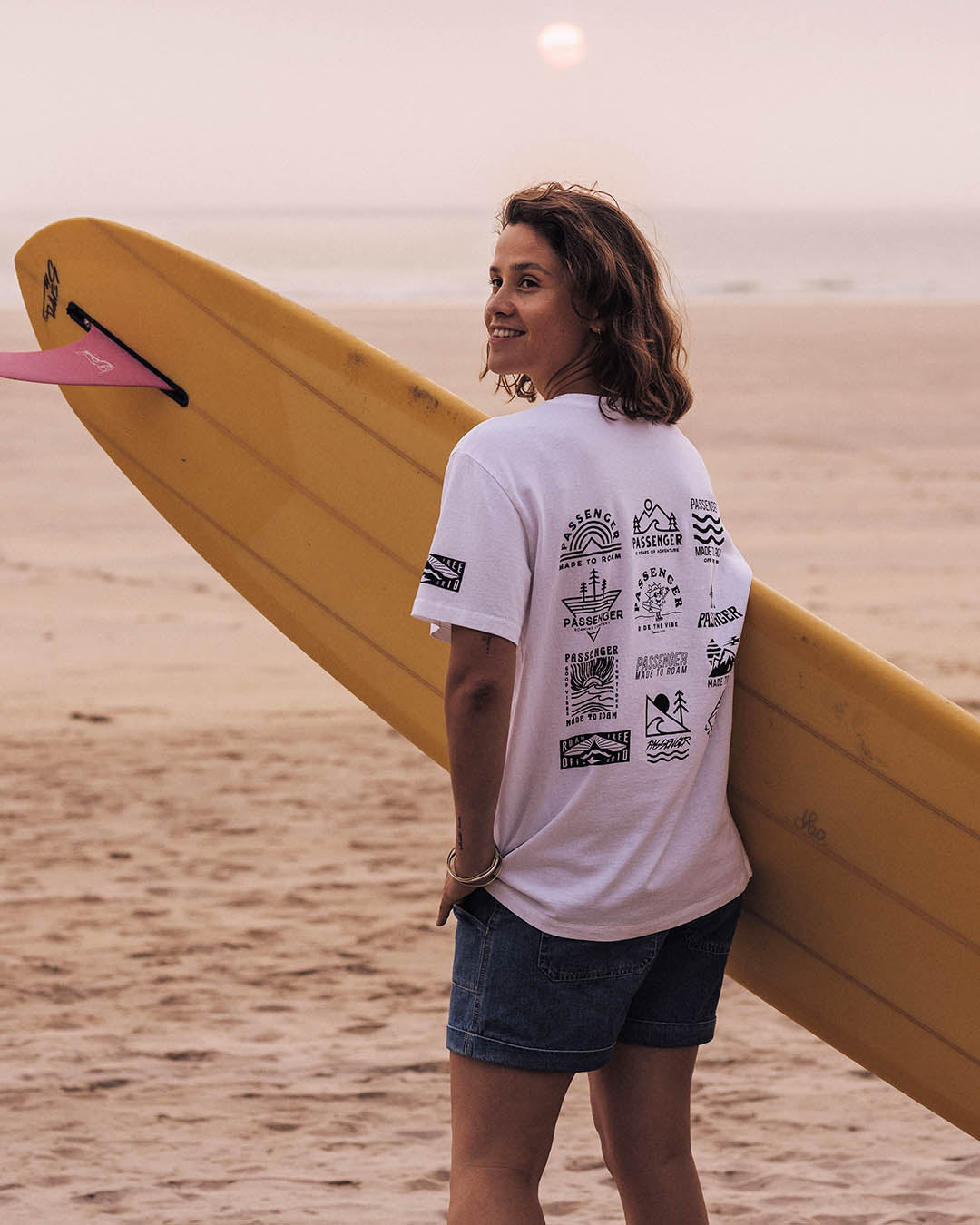 Float Oversized T-Shirt - White - Lifestyle