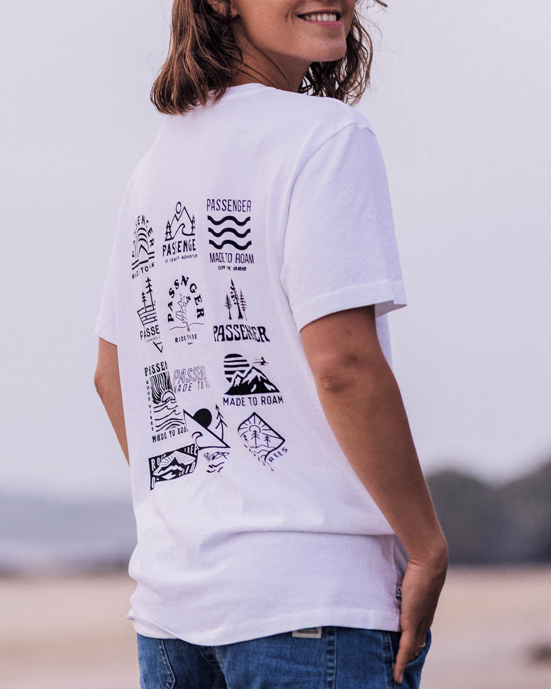 Float Oversized T-Shirt - White - Lifestyle
