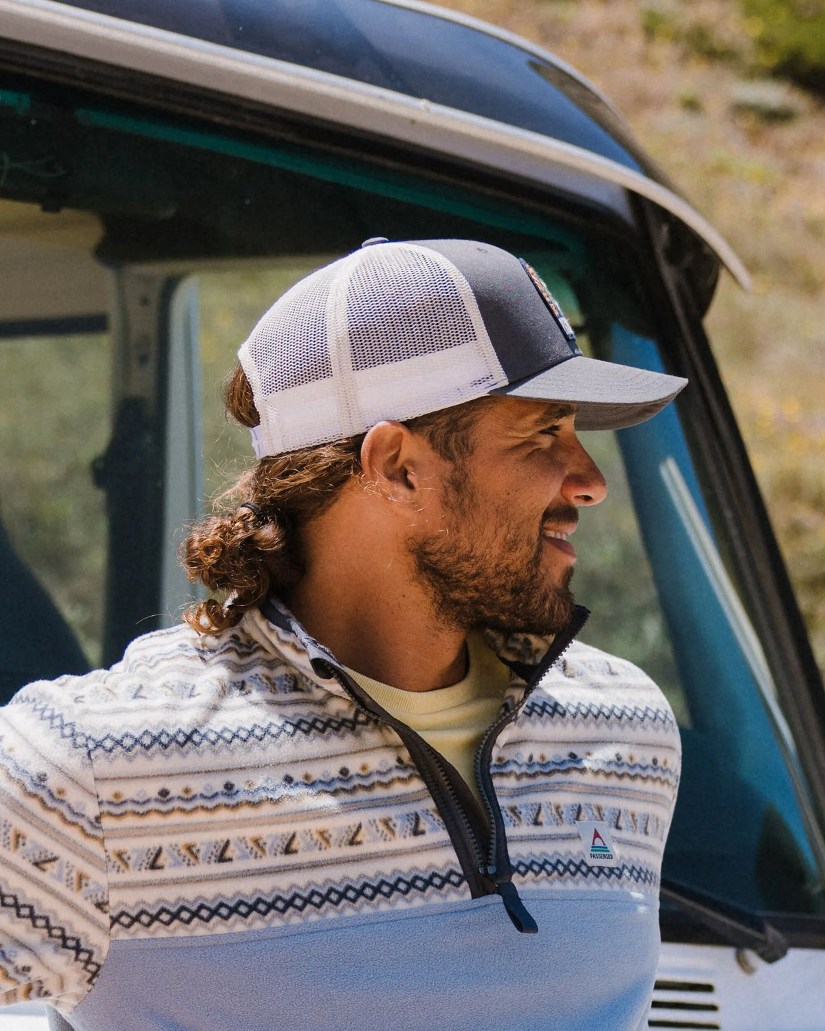 Dawning Cotton Trucker Cap - Charcoal - Lifestyle - Male