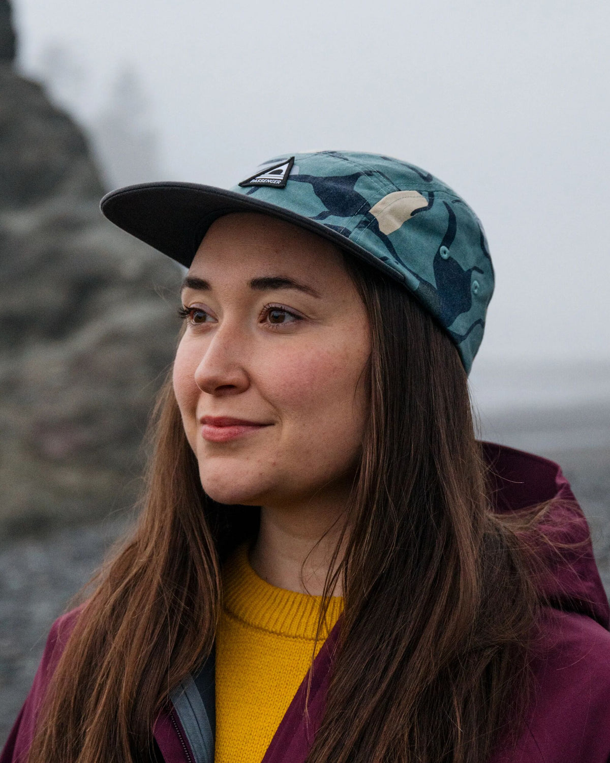 Coast Cotton 5 Panel Cap - Abstract Trails Arctic - Lifestyle - Female