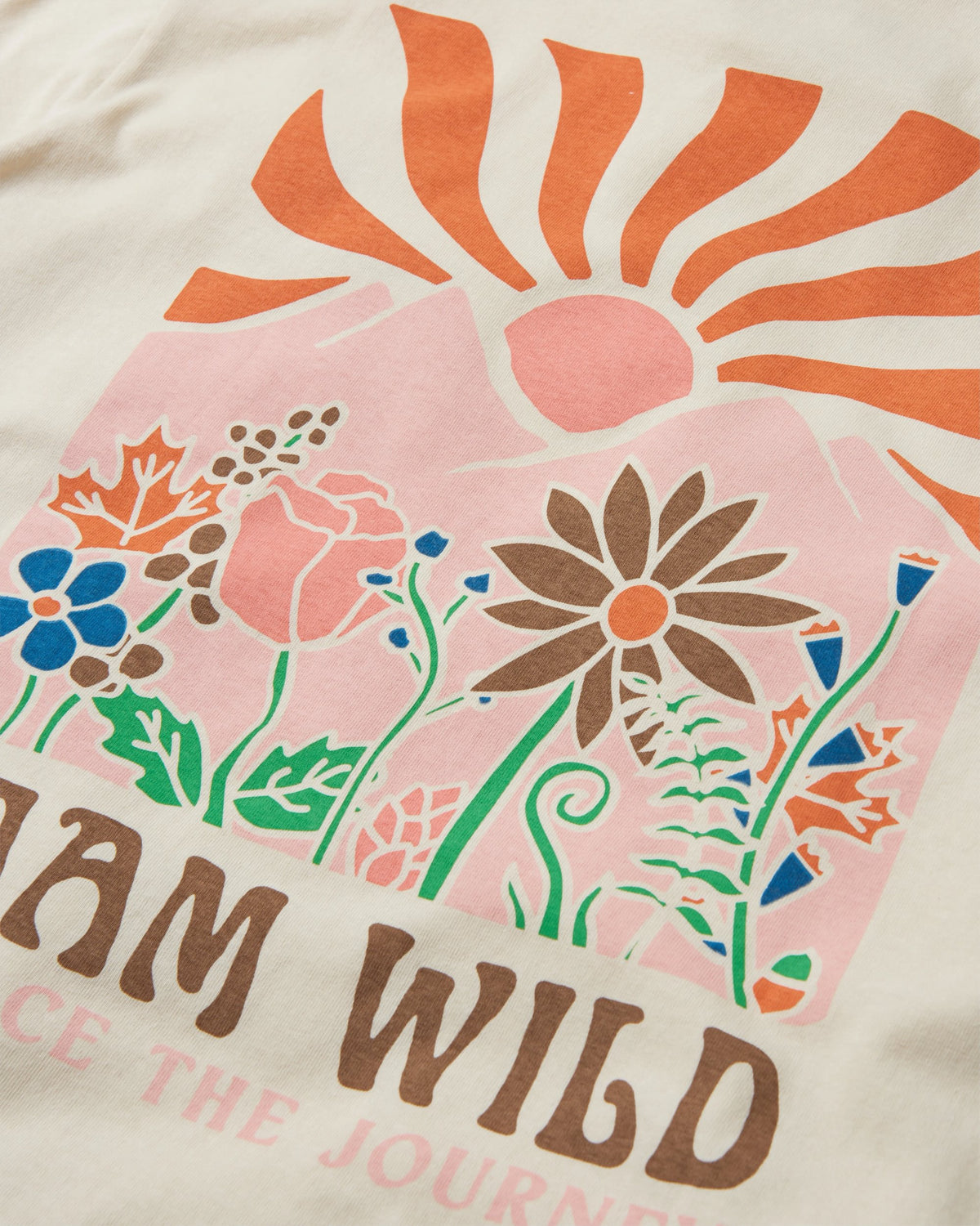 Roam Wild T-Shirt - Birch - Flatlay