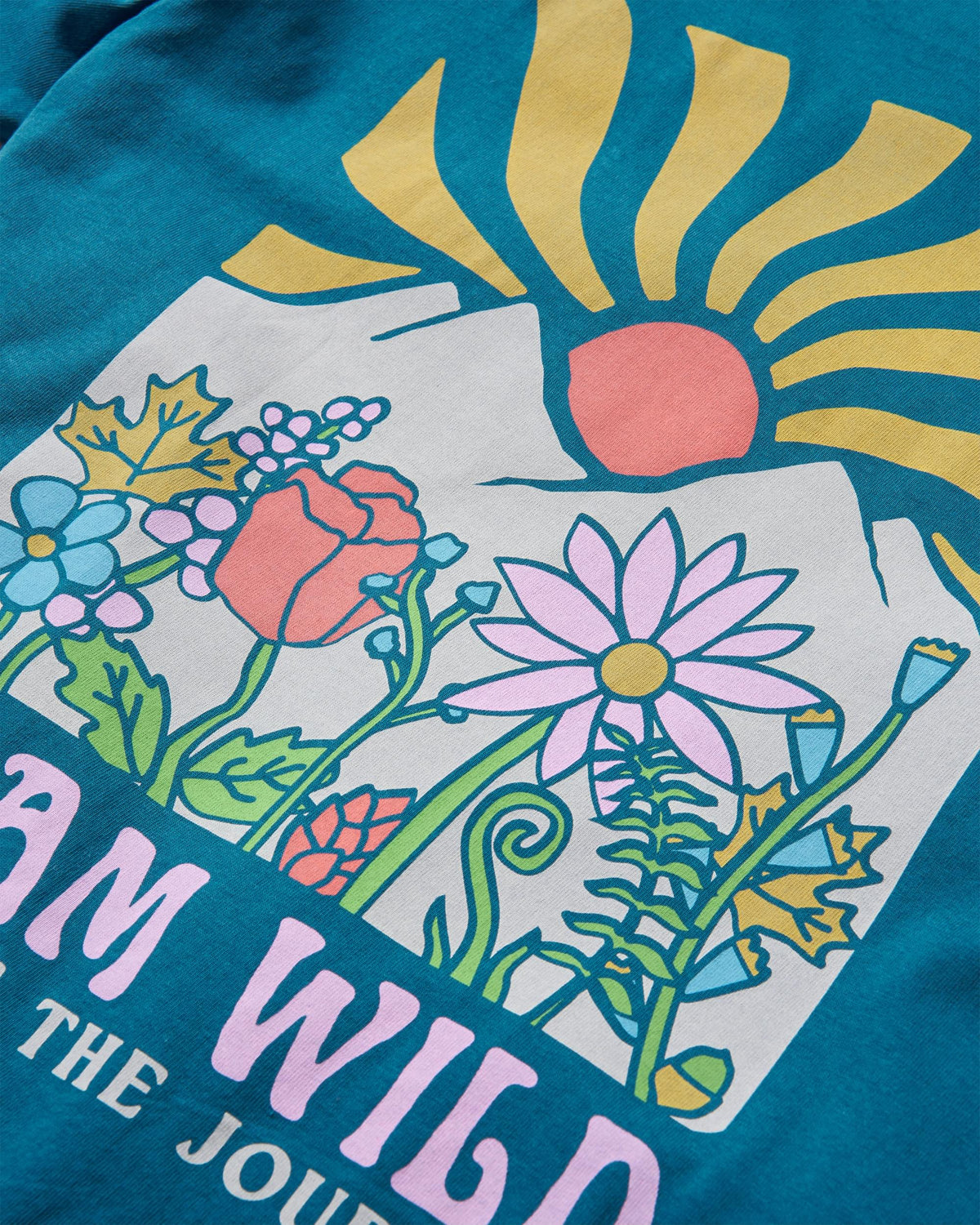 Roam Wild T-Shirt - Tidal Blue - Flatlay