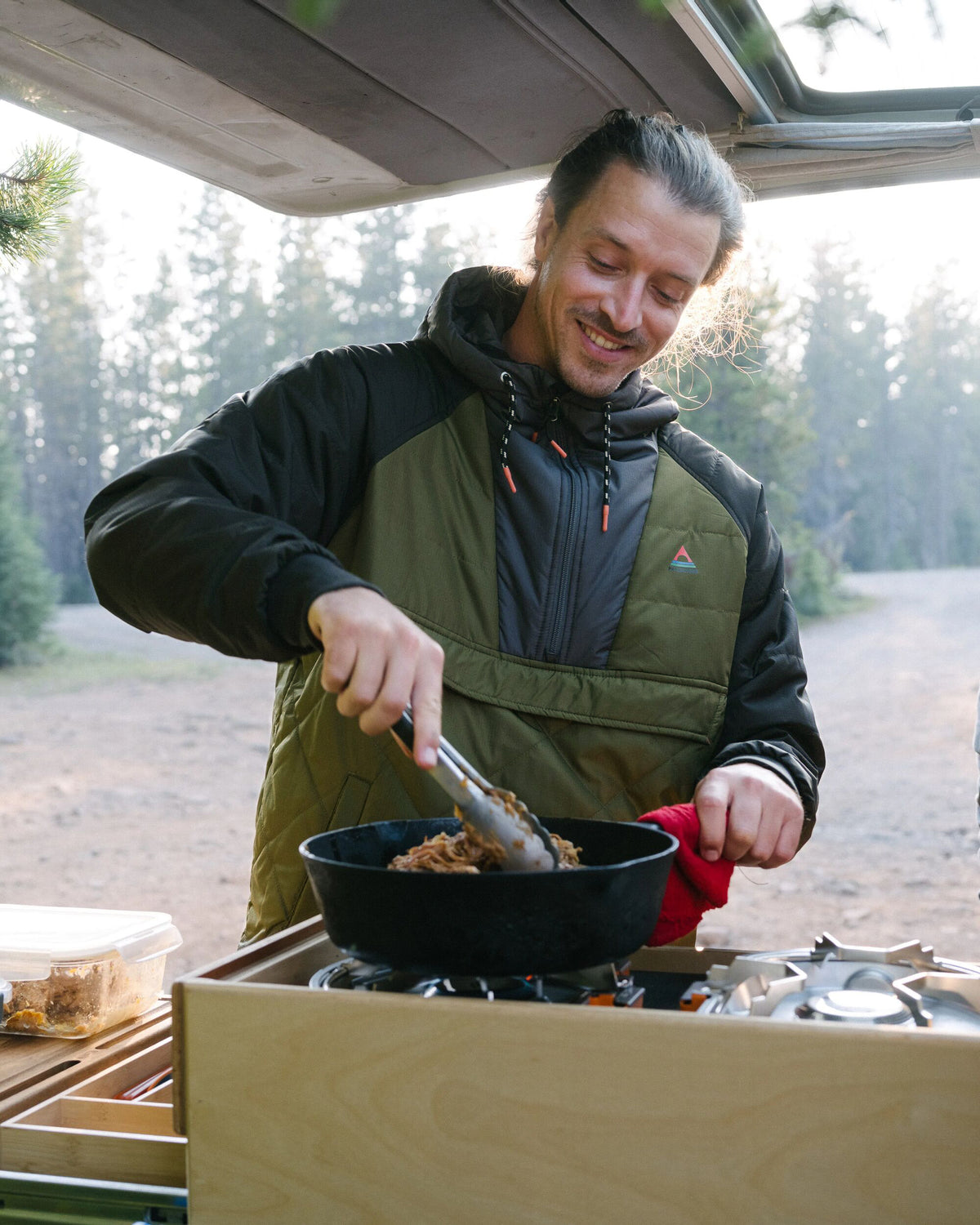 Oceanic Insulated Anorak - Black/Khaki - Lifestyle