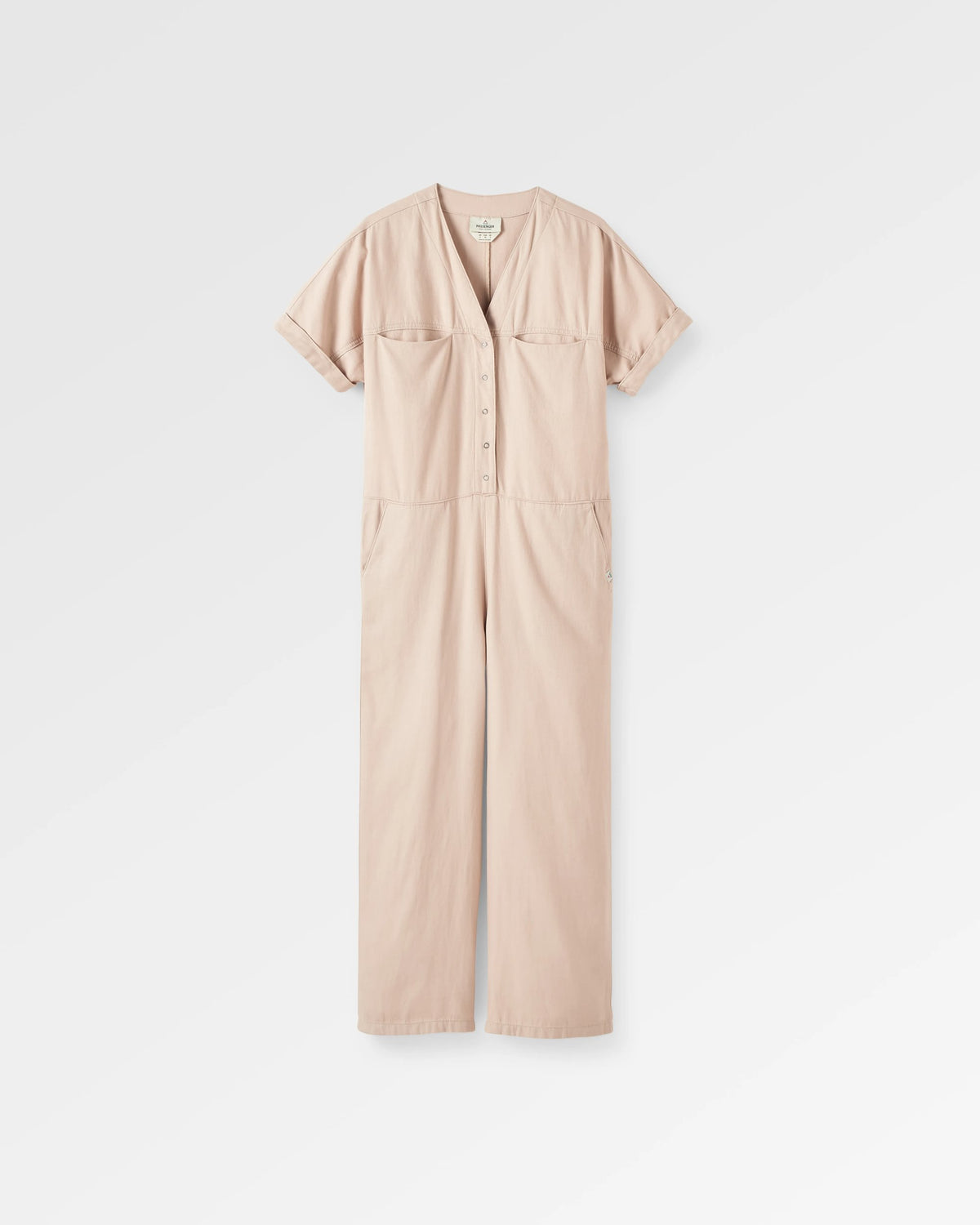Esen Short Sleeve Jumpsuit - Simply Taupe - Flatlay