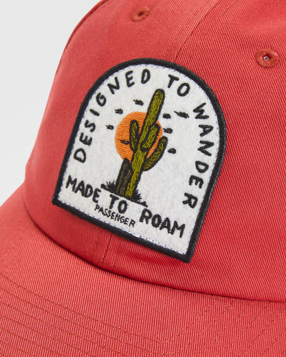 Oakash 6 Panel Cap  - Redwood - Flatlay
