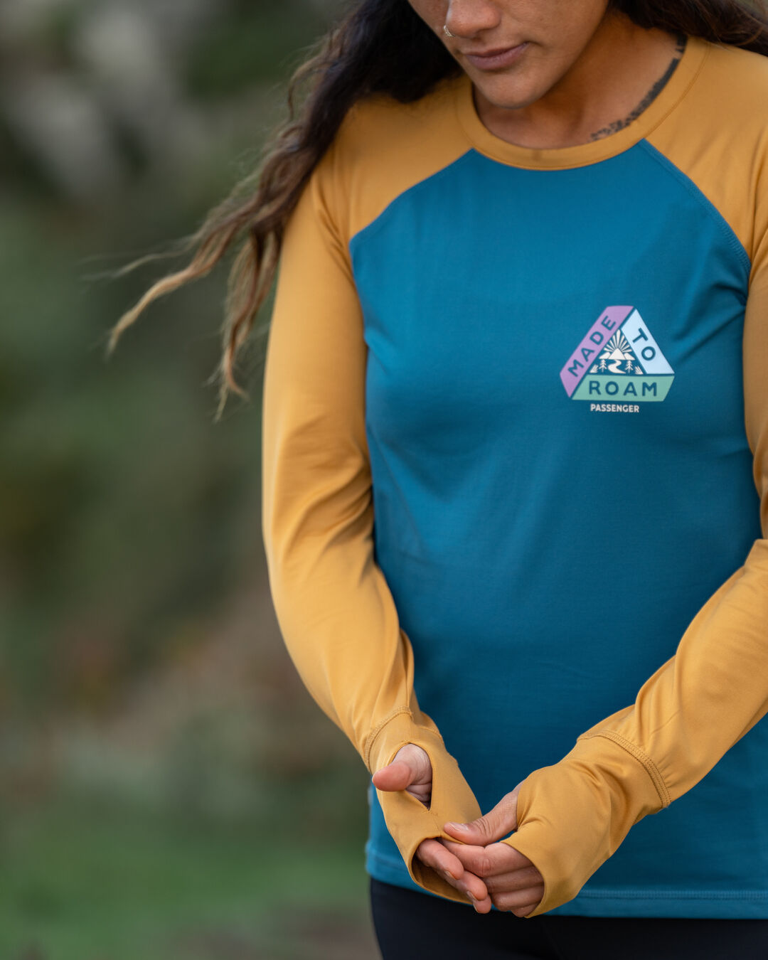 River Active LS T-Shirt - Dusty Ochre/ Corsair Blue - Lifestyle