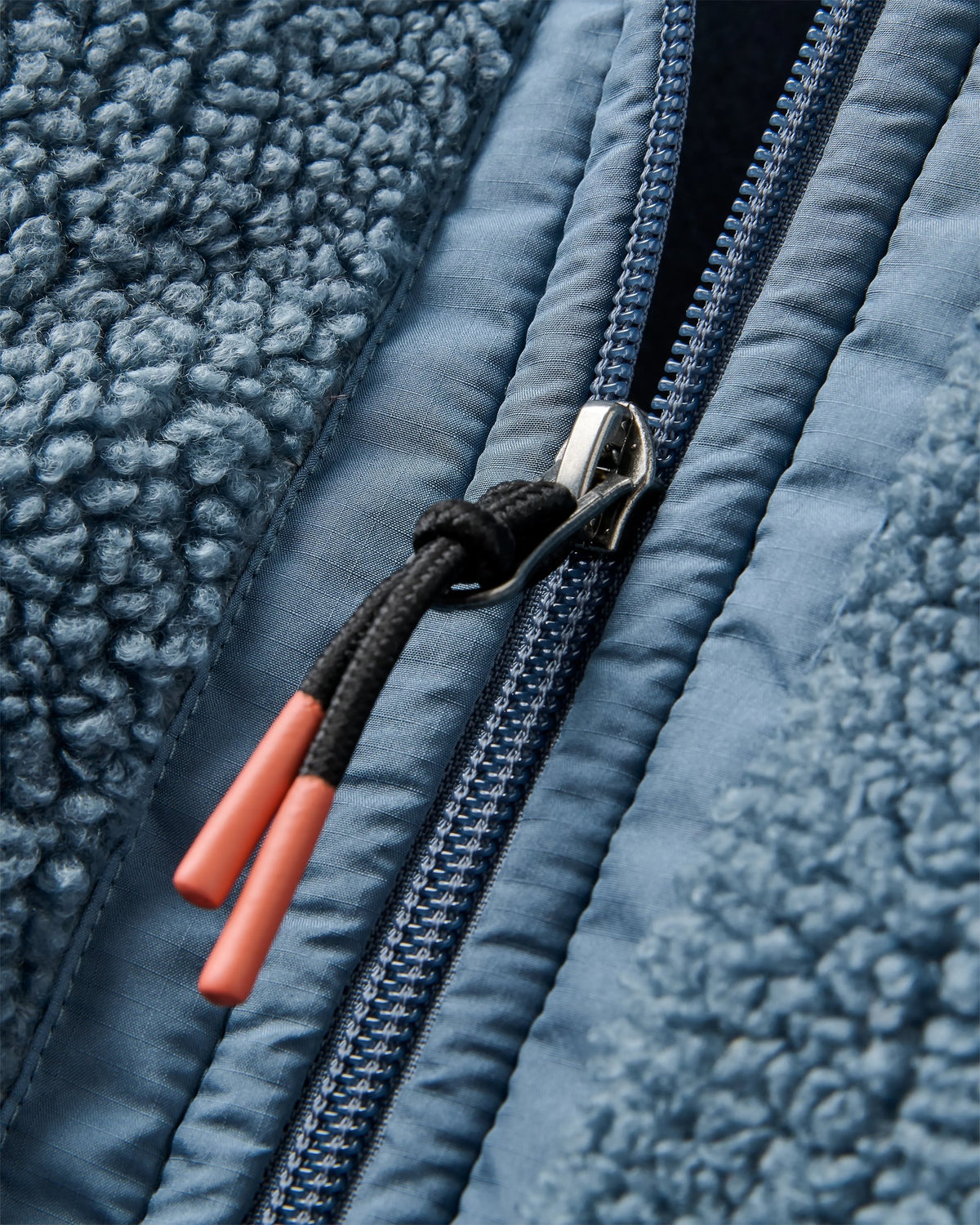 Lucia Sherpa Fleece - Stormy Blue  - Flatlay