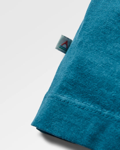 Heritage Relaxed Fit LS T-Shirt - Tidal Blue - Flatlay