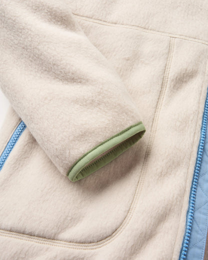 North Coast Vista Full Zip Sherpa Fleece - Oatmeal - Flatlay
