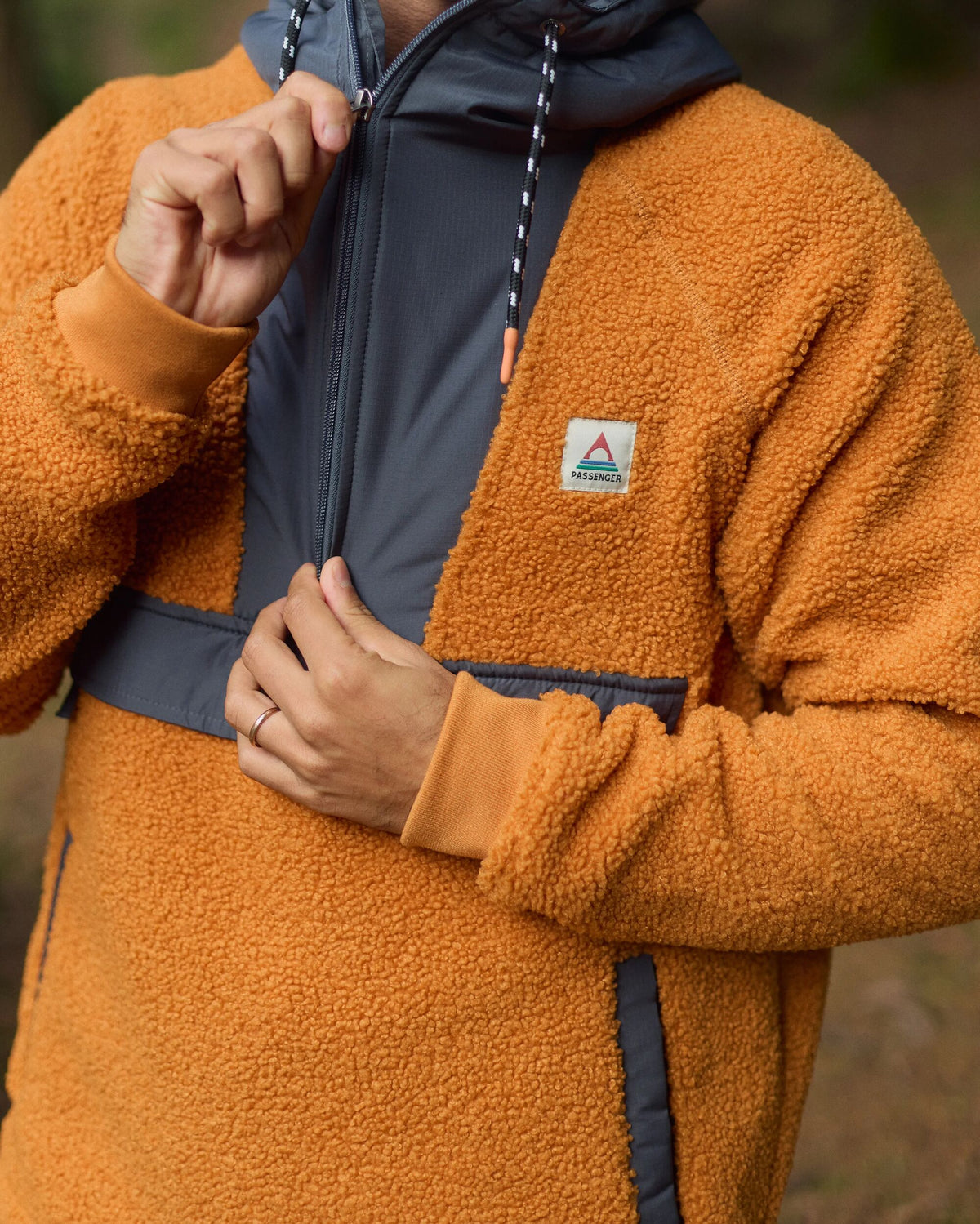 Woodland Polar-lined Sherpa Fleece - Retro Orange - Lifestyle