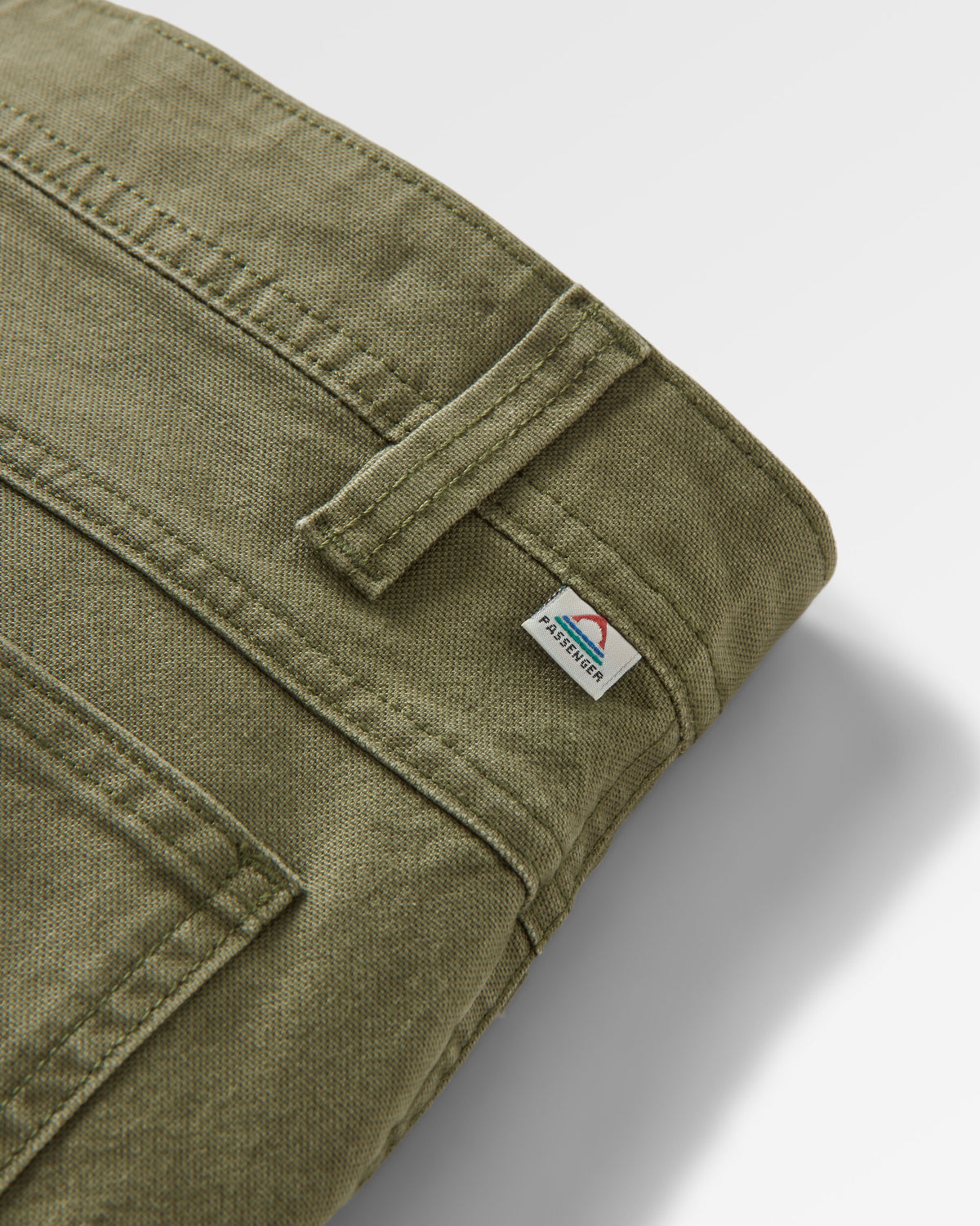 Vantage Cotton Canvas Trouser - Khaki - Flatlay