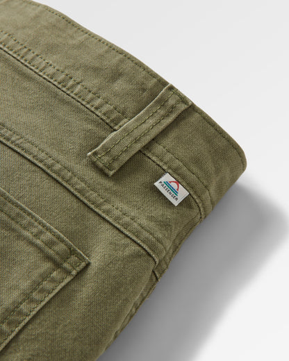 Vantage Cotton Canvas Trouser - Khaki - Flatlay