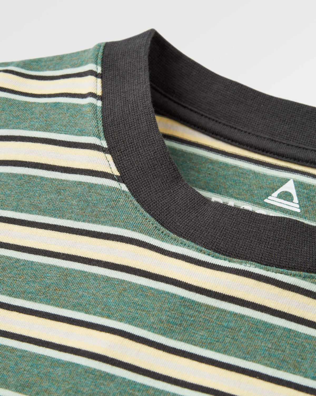Retro Relaxed Fit T-Shirt - Deep Ocean Multi Stripe - Flatlay