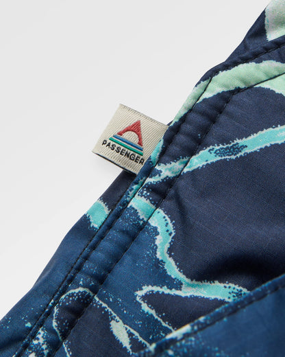 Waves Sherpa Lined Changing Robe - Frost Rich Navy - Flatlay
