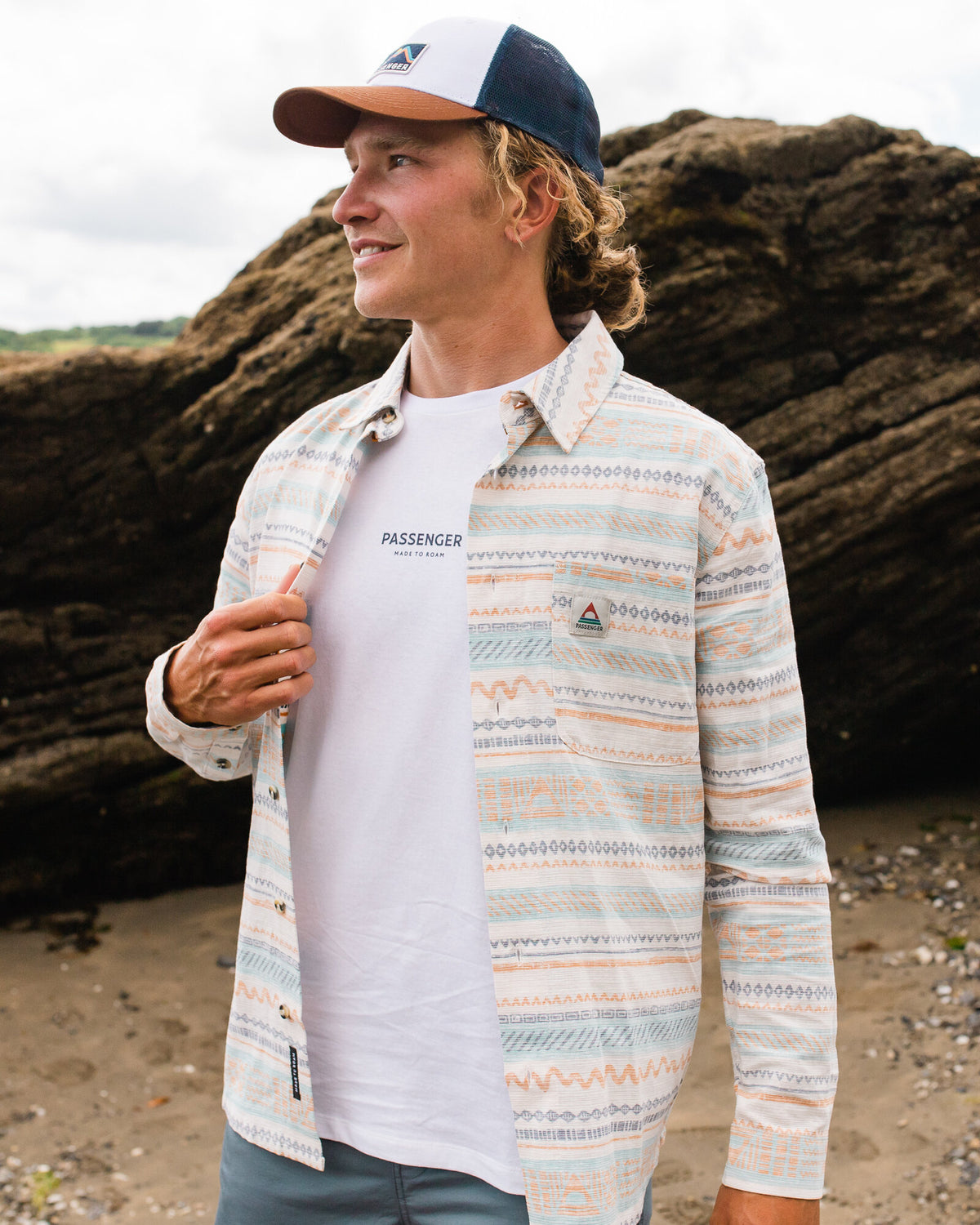 Amboro Shirt - Patchwork Stripe Birch - Lifestyle