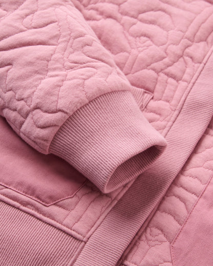 Seagrass Quilted Hoodie - Pink Haze - Flatlay