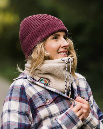 Mulled Sherpa Fleece Snood - Oatmeal - Lifestyle - Female