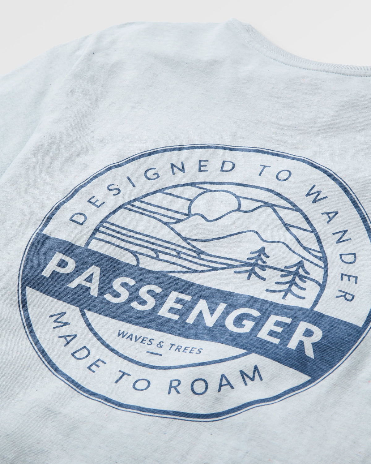 Odyssey Cotton T-Shirt - Ice Blue - Flatlay