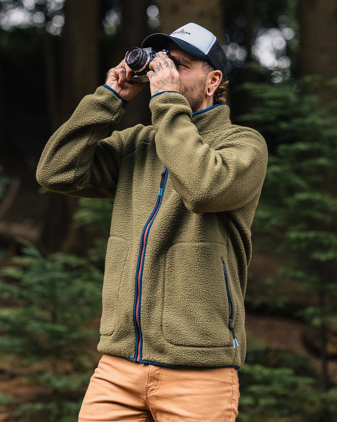 Tripper Full Zip Sherpa Fleece - Khaki - Lifestyle