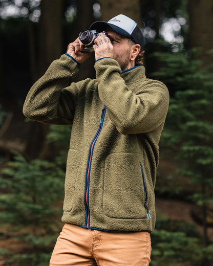 Tripper Full Zip Sherpa Fleece - Khaki - Lifestyle