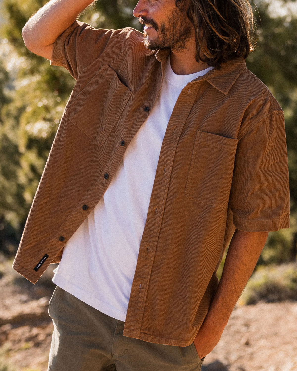 Backcountry Short Sleeve Cord Shirt - Toffee - Lifestyle