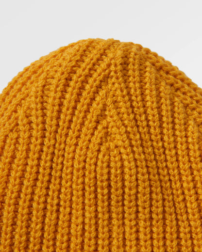 Beechwood Fleece Lined Beanie - Mustard Gold - Flatlay