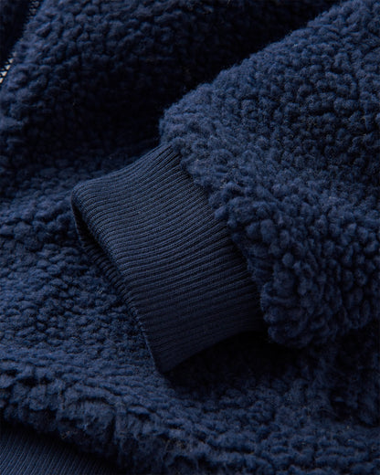 Adventure Deep-Pile Sherpa Fleece - Rich Navy - Flatlay