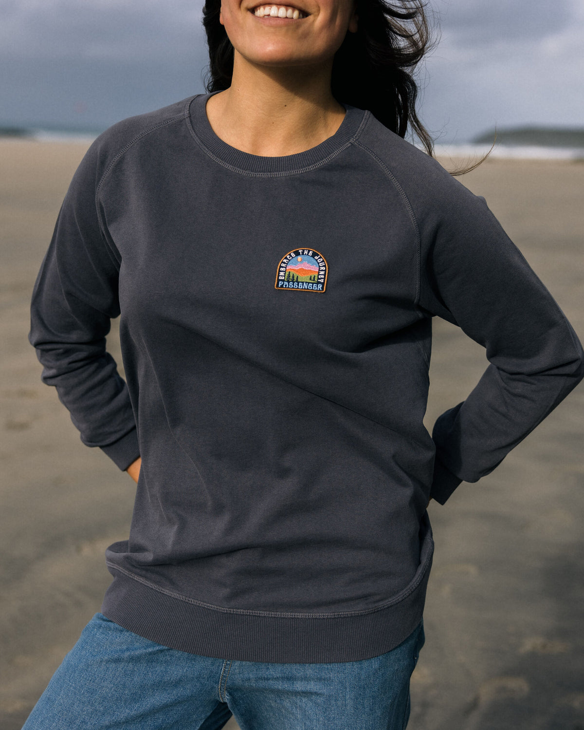 Journal Sweatshirt - Charcoal - Lifestyle - Female