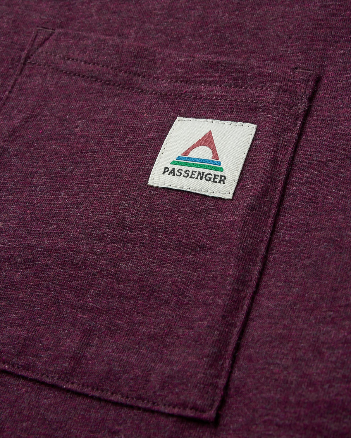 Heritage Relaxed Fit T-Shirt - Wine Marl - Flatlay