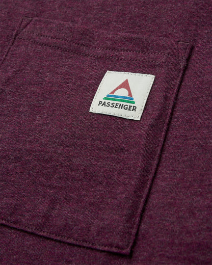 Heritage Relaxed Fit T-Shirt - Wine Marl - Flatlay