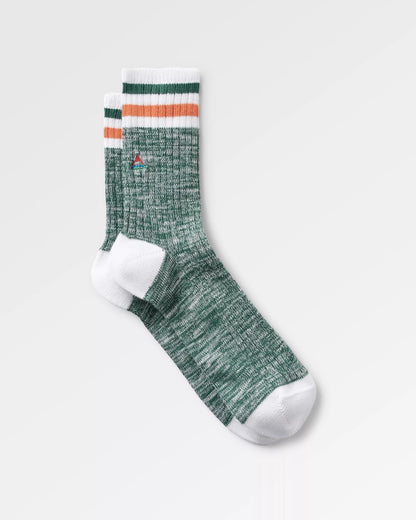 Midweight Rib Socks - Deep Ocean - Flatlay