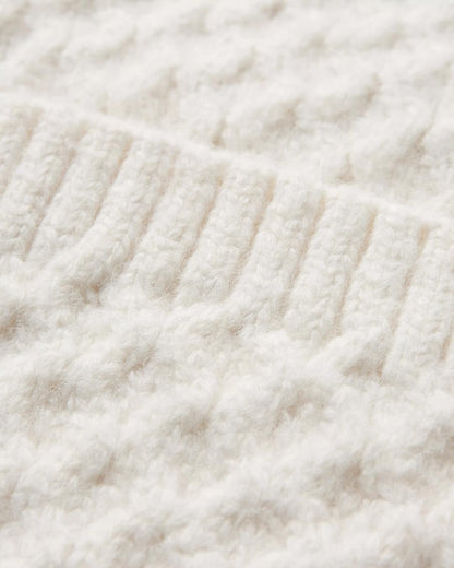 Homey Knitted Cable Cardigan - Off White - Flatlay