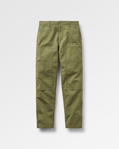 Vantage Cotton Canvas Trouser - Khaki - Flatlay