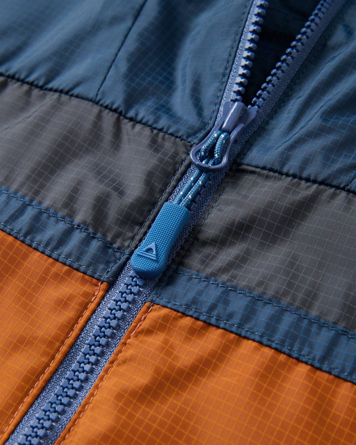 Viento Windshell Jacket - Dark Denim/Sunset Orange - Flatlay