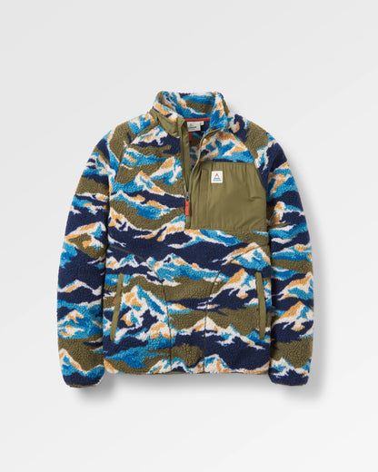 Offroad Sherpa 1/2 Zip Fleece - Mount Scenic Khaki - Flatlay