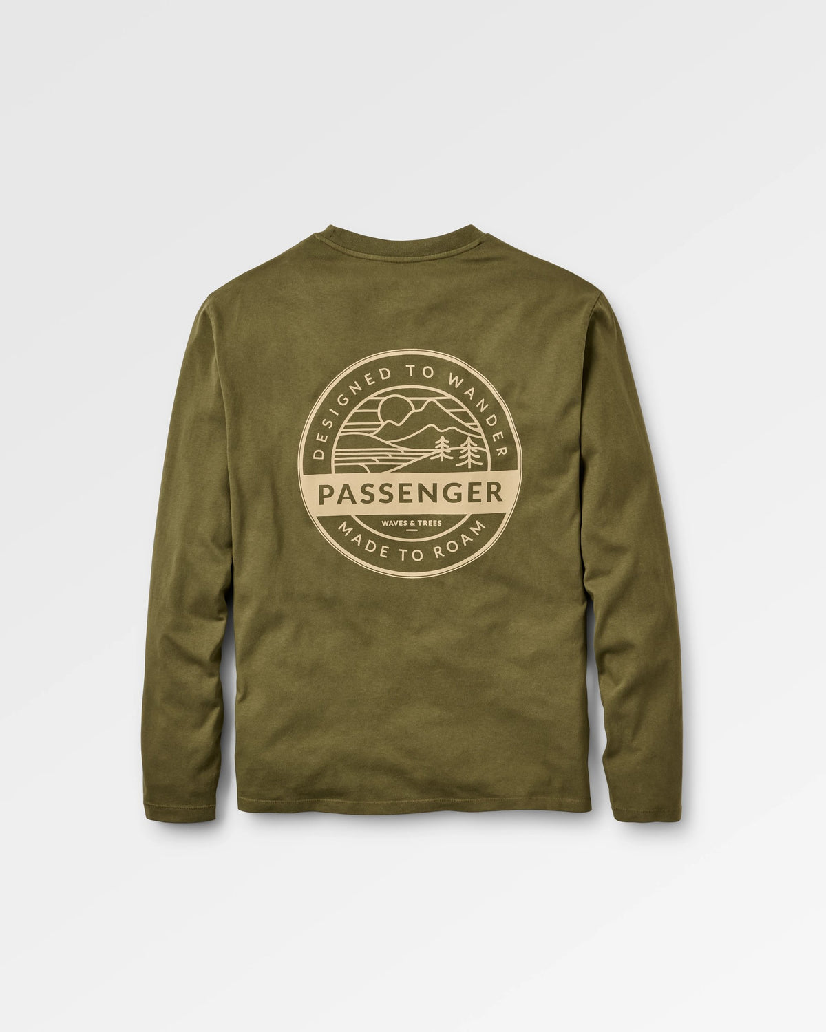 Odyssey LS T-Shirt - Dark Olive - Flatlay