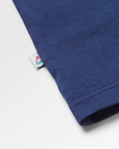 Classic Logo LS T-Shirt - Rich Navy - Flatlay